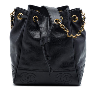 Chanel CC Caviar Drawstring Bucket Bag
