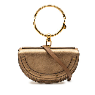 Chloé Metallic Leather Nile Bracelet Minaudiere Bag