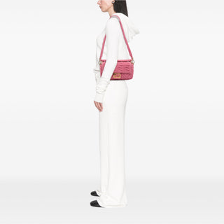 Fendi Zucca Embossed Terry Cloth Baguette Satchel
