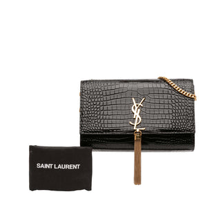 Saint Laurent
Medium Croc Embossed Leather Kate Tassel Crossbodyy