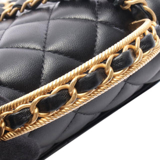 Chanel CC Quilted Lambskin Chain Top Handle Flap