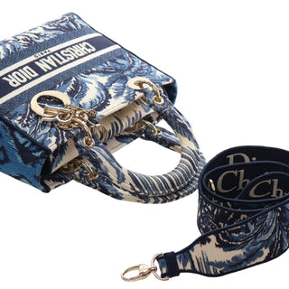 Dior
Medium Embroidered De Jouy Lady D Lite
