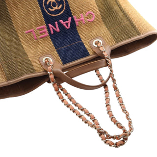 Chanel
Medium Raffia Striped Deauville Tote