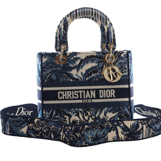 Dior
Medium Embroidered De Jouy Lady D Lite