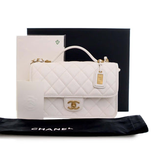 Chanel
Medium Quilted Caviar School Memory Top Handle Flap