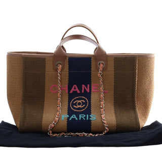 Chanel
Medium Raffia Striped Deauville Tote