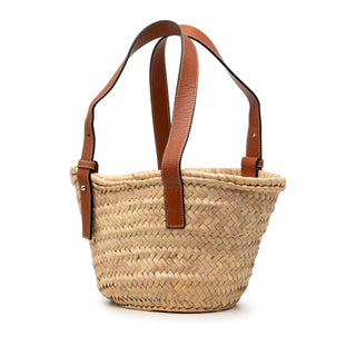LOEWE Small Raffia Anagram Basket Tote