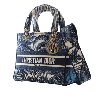 Dior
Medium Embroidered De Jouy Lady D Lite