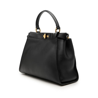 Fendi Medium Leather Selleria Peekaboo Iconic Satchel