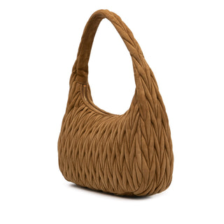 Miu Miu Large Matelasse Suede Wander Bag