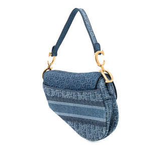 Dior
Oblique Embroidered Denim Saddle Bag