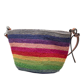 LOEWE Paulas Ibiza Anagram Raffia Rainbow Pochette Crossbody