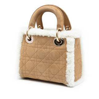Dior
Mini Suede Cannage with Shearling Trim Lady Dior