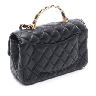 Chanel CC Quilted Lambskin Chain Top Handle Flap