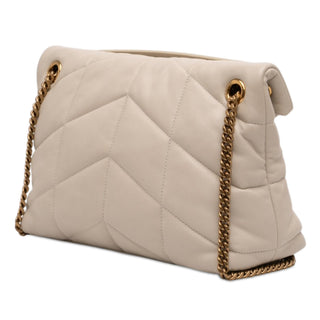 Saint Laurent Small Matelasse Lambskin Monogram LouLou Puffer Shoulder Bag