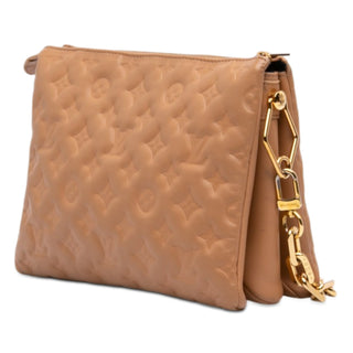 Louis Vuitton Monogram Embossed Puffy Lambskin Coussin PM