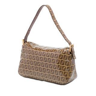 Fendi Zucchino Crystal Double Flap Shoulder Bag