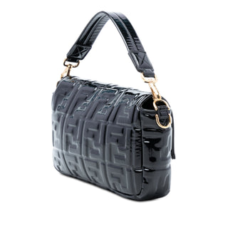 Fendi
Medium Zucca Embossed Patent Baguette Satchel
