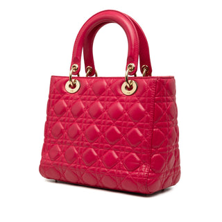 Dior Medium Lambskin Cannage Lady Dior