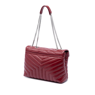 Saint Laurent Medium Matelasse Calfskin Monogram LouLou Shoulder Bag