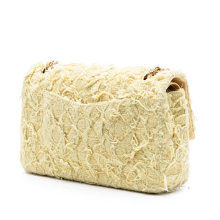 Chanel Medium Classic Fringed Tweed Double Flap