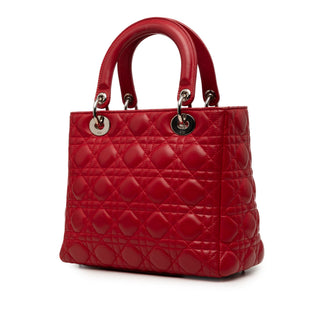 Dior Medium Lambskin Cannage Lady Dior
