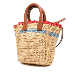Fendi Mini Raffia Soft Sunshine Shopper Tote
