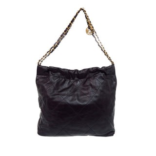 Chanel Small Quilted Shiny Calfskin 22 Handbag