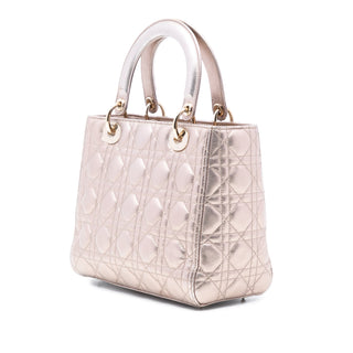 Dior
Medium Metallic Lambskin Cannage Lady Dior
