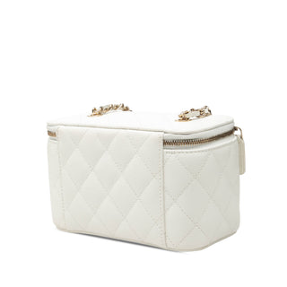 Chanel Small Quilted Caviar Vanity Case With Chain
