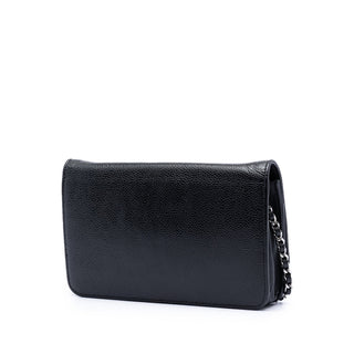 Chanel CC Caviar Wallet On Chain