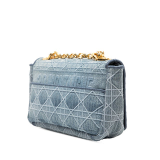 Dior
Small Embroidered Denim Cannage Caro Bag