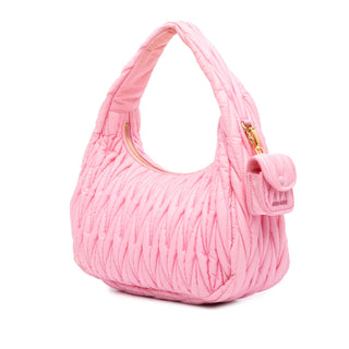 Miu Miu Medium Matelasse Tessuto Wander Hobo