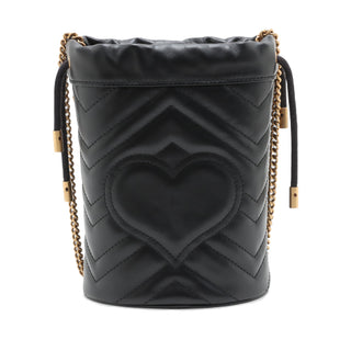 Gucci Small GG Marmont Leather Matelasse Bucket Bag