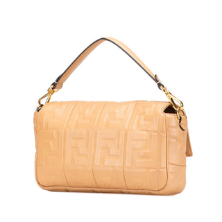 Fendi
Zucca Embossed Leather Baguette Satchel