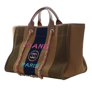 Chanel
Medium Raffia Striped Deauville Tote