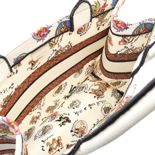 Dior Niki de Saint Phalle Medium Embroidered Canvas Book Tote