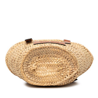 LOEWE Small Raffia Anagram Basket Tote