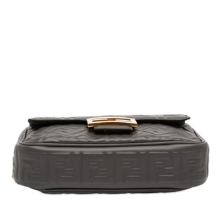 Fendi Small FF Nappa Embossed Chain Midi Baguette