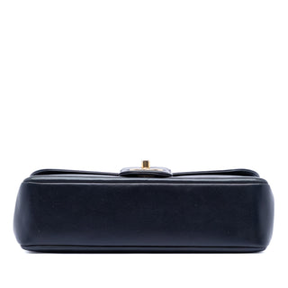 Chanel CC Horizontal Quilted Lambskin Double Flap