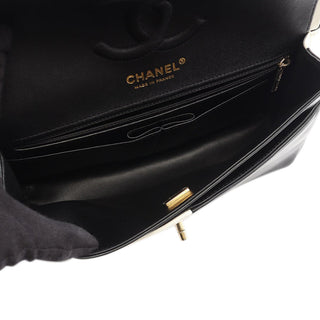 Chanel Medium Classic Bicolor Lambskin Geometric Colorblock Double Flap