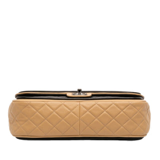 Chanel Jumbo Classic Bicolor Lambskin Twist Flap