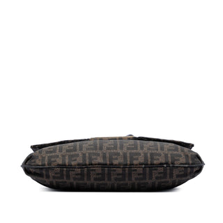 Fendi Large Zucca Canvas Mia Flap Shoulder Bag