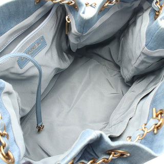 Chanel Quilted Washed Denim Urban Spirit Bucket Bag