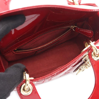 Dior Mini Patent Cannage Lady Dior