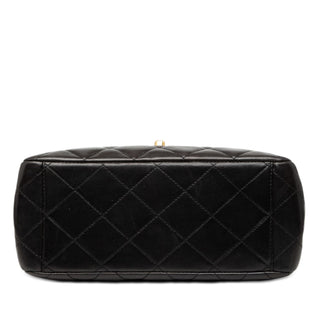 Chanel CC Quilted Lambskin Half Moon Flap
