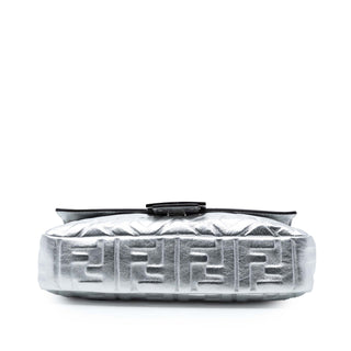 Fendi
Medium Metallic Leather Embossed FF Baguette Satchel