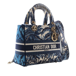 Dior
Medium Embroidered De Jouy Lady D Lite