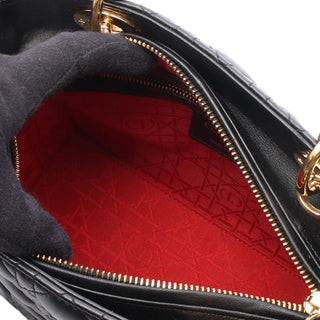 Dior Medium Lambskin Cannage Lady Dior