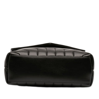 Saint Laurent Small Matelasse Calfskin Monogram Monochrome LouLou Shoulder Bag